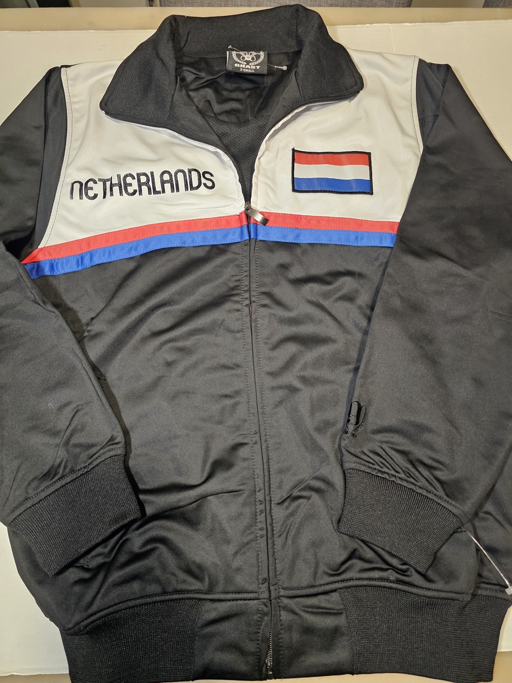 Ghast X Small Netherlands Black White Blue Red Jacket  Zip-Up Flag Stripe Jacket